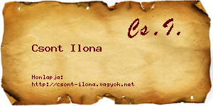 Csont Ilona névjegykártya