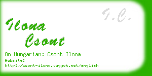 ilona csont business card